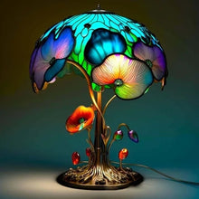 Afbeelding in Gallery-weergave laden, Magische Paddenstoel Lamp van Glas in Lood
