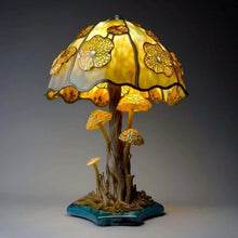 Afbeelding in Gallery-weergave laden, Magische Paddenstoel Lamp van Glas in Lood
