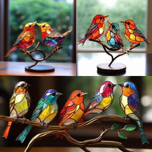 Afbeelding in Gallery-weergave laden, Glas in Lood Look Vogeltjes
