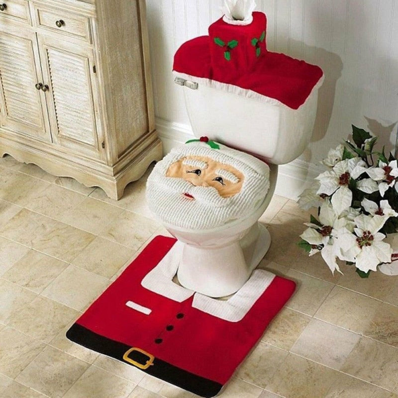 Kerst Toilet Set - 3 Delig