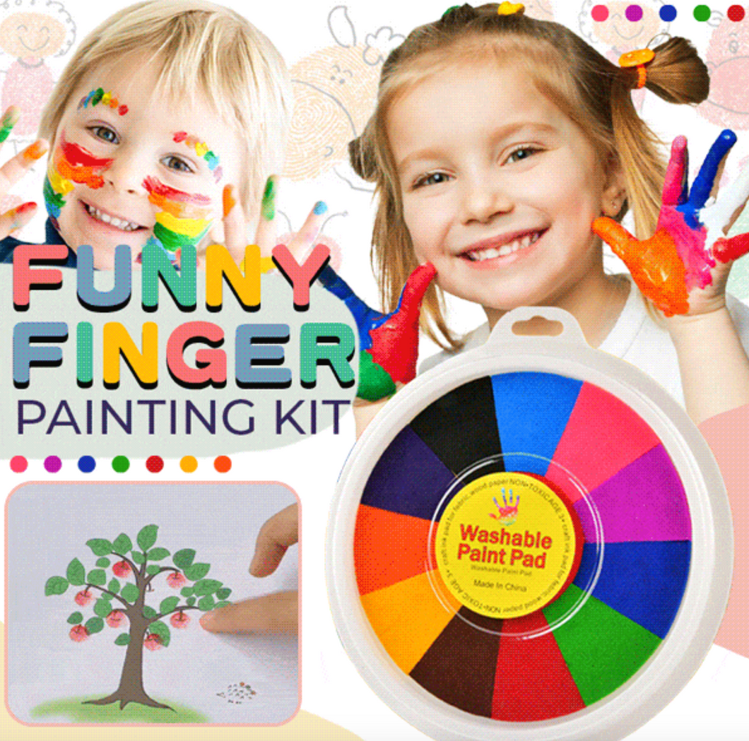 Funny Finger Painting Kit + Gratis Painting Boek
