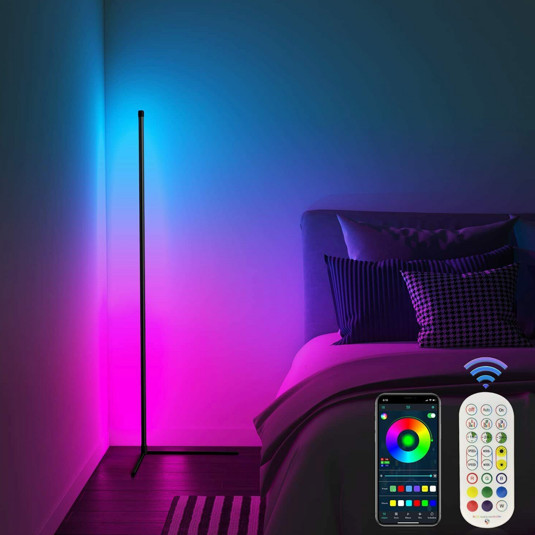 Smart Corner Light - Vloerlamp met LED verlichting & Bluetooth